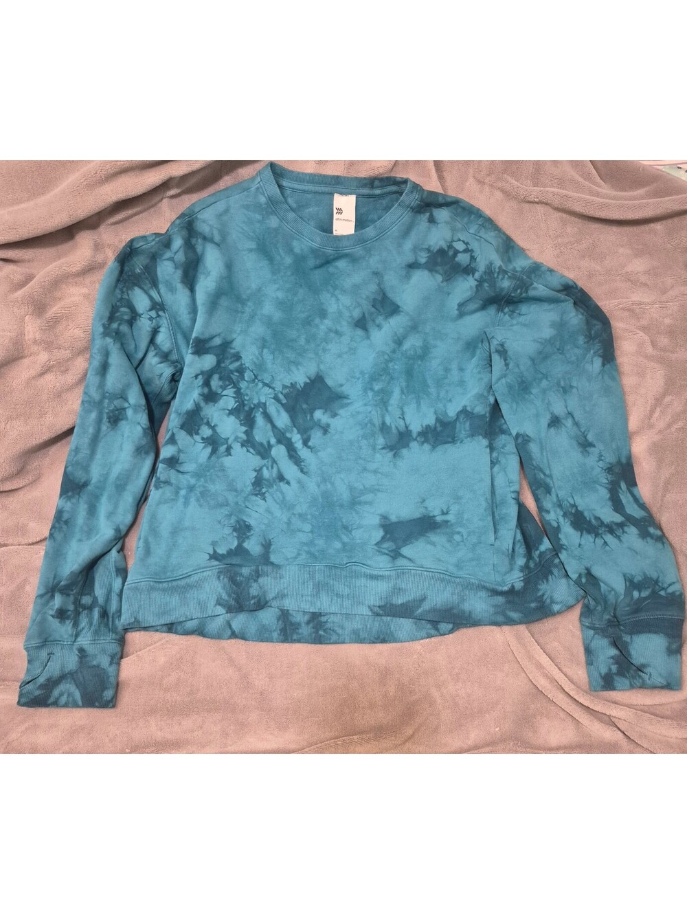 All in Motion Teal Tie Dye Crewneck Sweatshirt Women's M